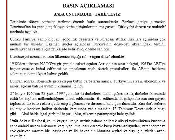 ASLA UNUTMADIK – TAKİPTEYİZ!